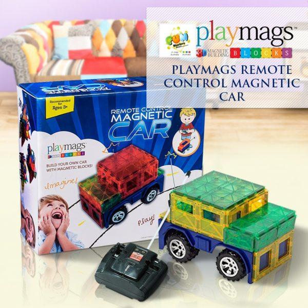 Playmags 3D Clear Colour Magnetic Remote Control Car