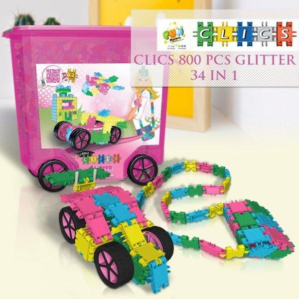 CLICS Glitter 800 Pieces 34-In-1